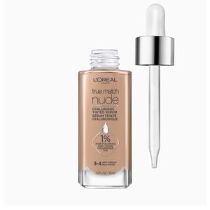 L'Oreal Nude True Match Nude Tinted Hyaluronic Acid Serum Foundation L-M 3-4